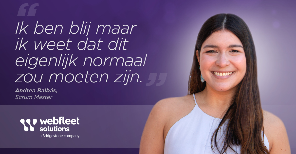 Andrea Balbás, Associate Scrum Master bij Webfleet over vrouwelijke leiders op de werkvloer